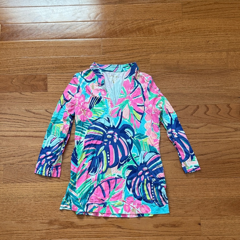 Lilly Pulitzer Vibrant Floral Tunic Top